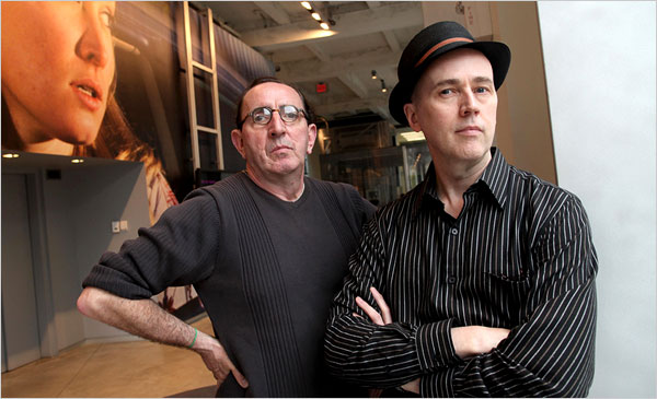 Laurence Hegarty, left, and Peter Drake, who teach at Parsons the New School of Design, are out of fucking work.